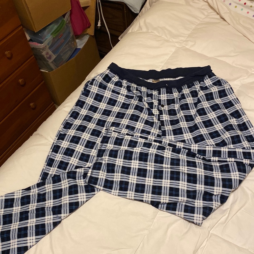 Men’s Open Trails Lounge Pants,Front Pockets,Size 2XL,65% Cotton 35% Polyester